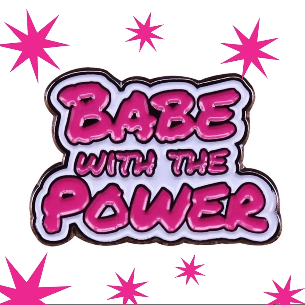SOLD OUT BABE WITH THE POWER Labrynth Bowie Pin - Picture 2 of 7